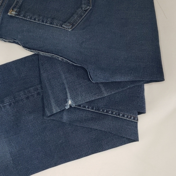 𝅺ACNE Lightly Distressed Medium Wash Deisgner Jeans Mid Rise - Picture 3 of 7